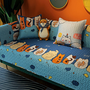 New Cute Fabric Cotton Sofa Cushion Four Seasons Universal Non-Slip Cushion Sofa Towel Sofa Cover Cloth Cover Xu Ping