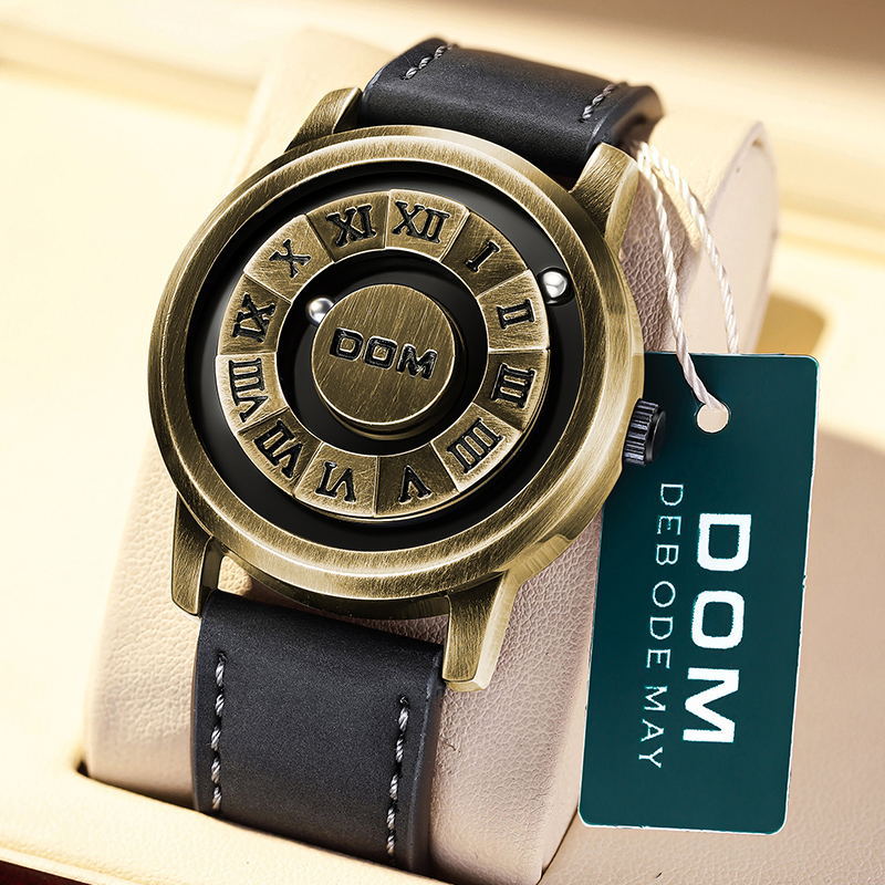 Watch Men's Fashion Personality Black Technology Magnetic Suspension Concept National Tide Men's Belt Watch Birthday Gift for Boyfriend