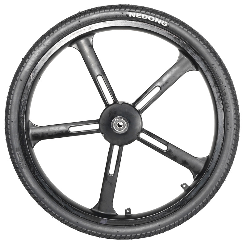 耐动新品20x1.75双弹免充气电动自行车减震舒适实心蜂窝轮胎轮组