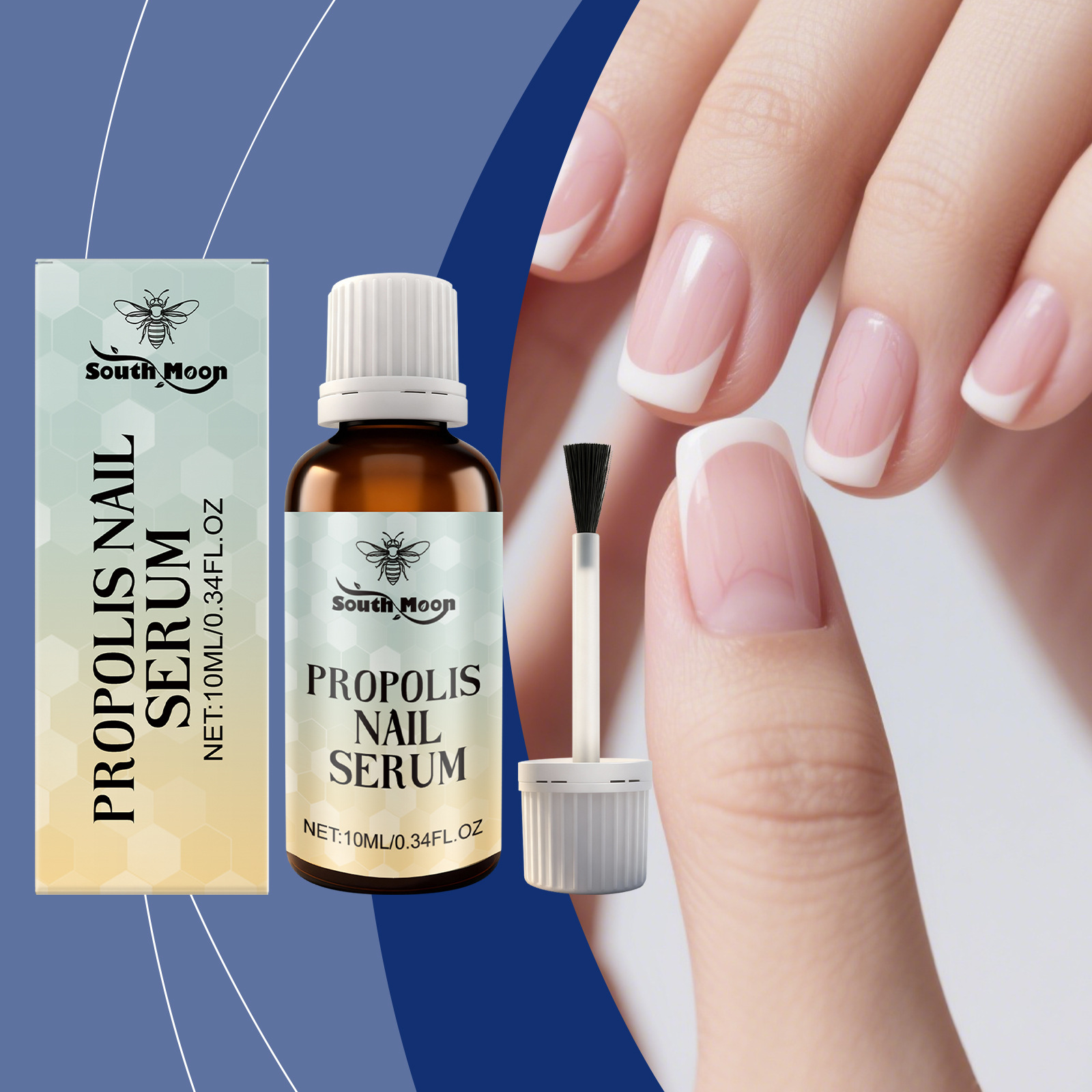 South Moon Nail Care Solution Gentle and Moisturizing Solution for Cleaning, Softening, and Smoothing Hands, Feet, and Nails for Daily Care