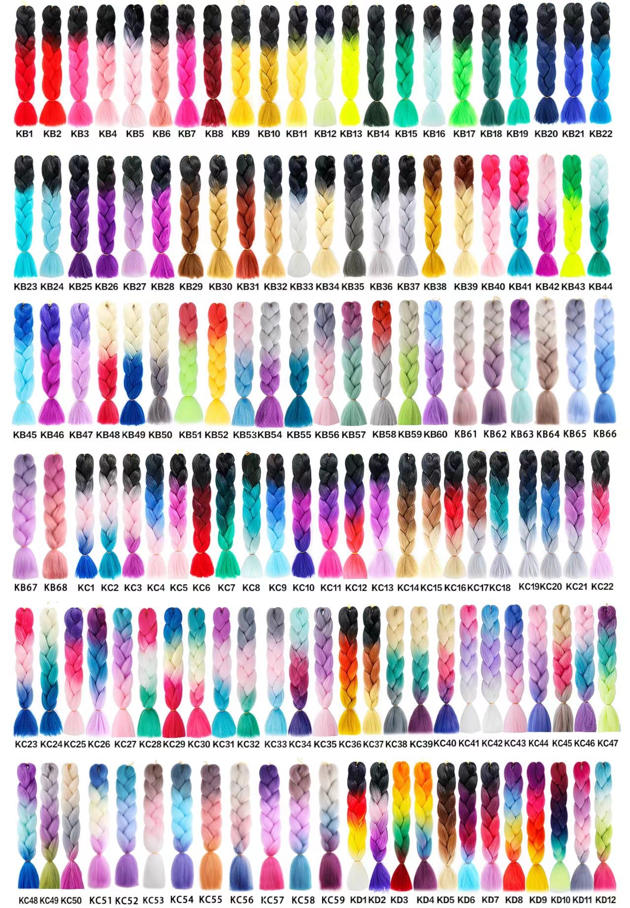 Peruca de seda de alta temperatura gran trenza de cola de caballo africana trenza negra trenza sucia cuerda de cabello monocromática colorida distribución doméstica 100