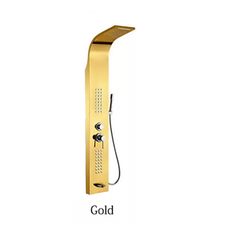 Pantalla inteligente de control de temperatura Pantalla de ducha multi-boquilla presurizada Pantalla de ducha de baño Pantalla de ducha de luz LED