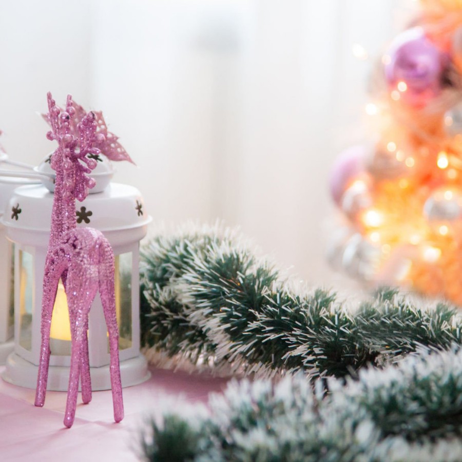 Transfronterizo de 2 metros verde oscuro borde blanco lana verde oscuro caña suministros navideños festivos decoración de nieve encaje de color