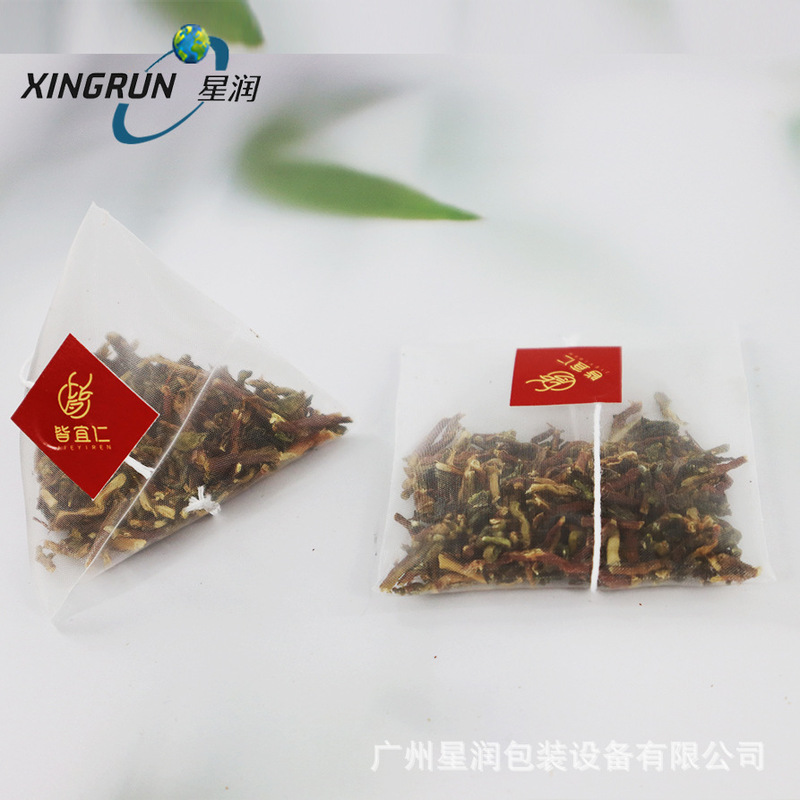 Factory Direct Sales Triangular Tea Bag Tea Packaging Material Nylon Mesh/Corn Silk Filter Bag Health Tea Packaging