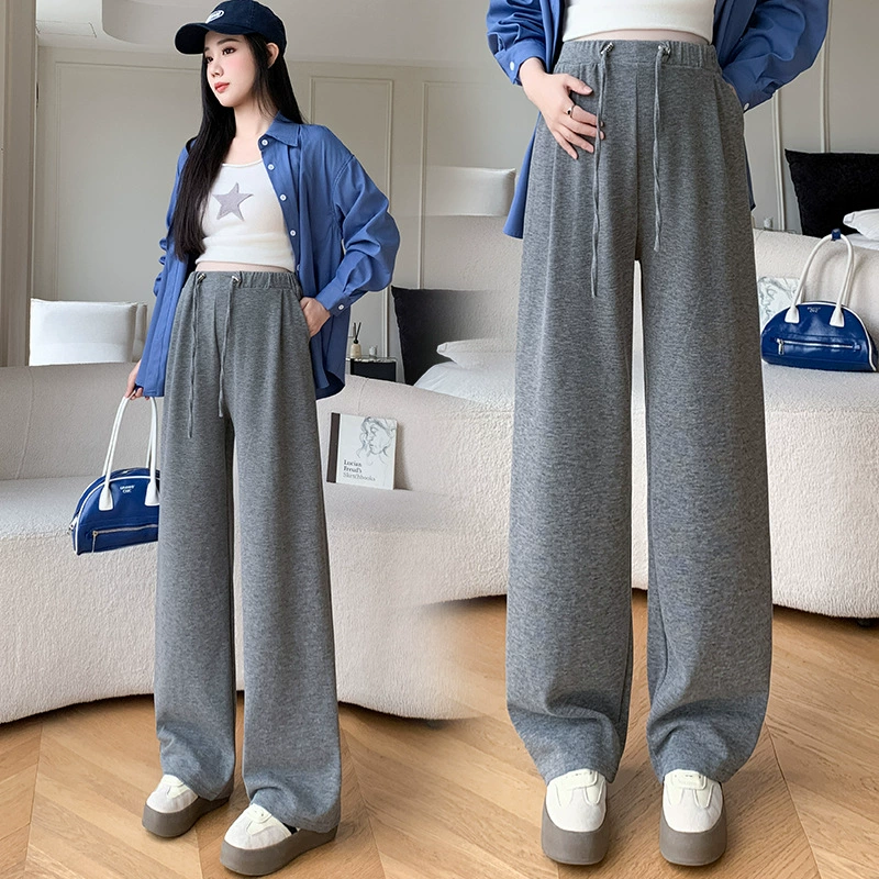 Брюки для беременных осенние и зимние свободные повседневные зимние спортивные брюки простые прямые беременные широкие брюки женские