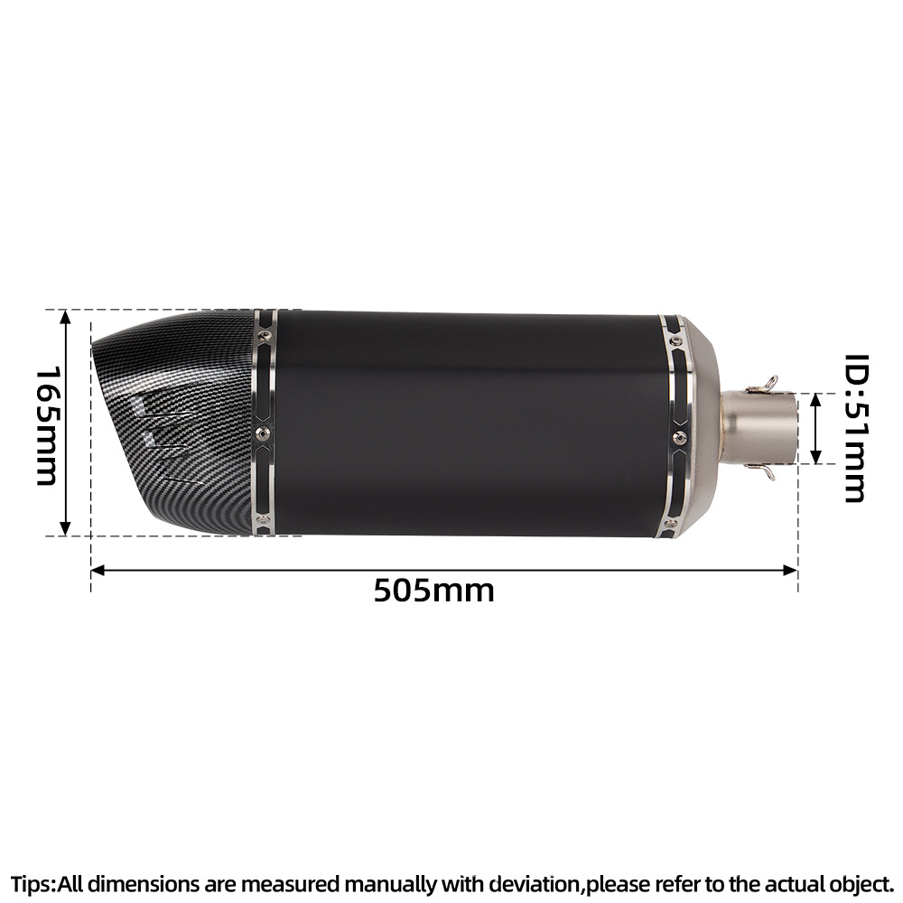 S7 shield motorcycle exhaust pipe universal exhaust tail section is commonly used in spring breeze 3000SR/ninja 650/pedal