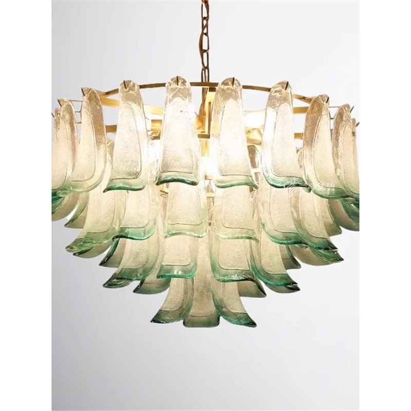 Modern Italian Murano medieval living room chandelier, designed for a villa hall, featuring handcrafted peacock glass Modern Italian Murano medieval living room chandelier, designed for a villa hall, featuring handcrafted peacock glass