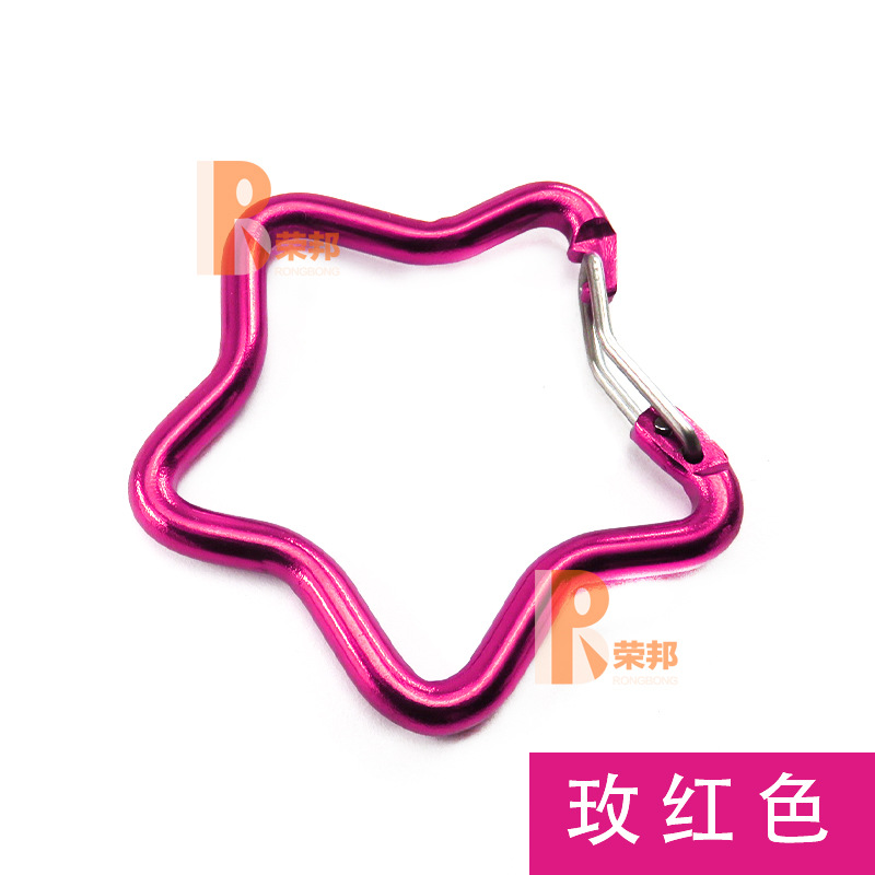 와이어 탄성 막대 다섯개 별 로즈 레드