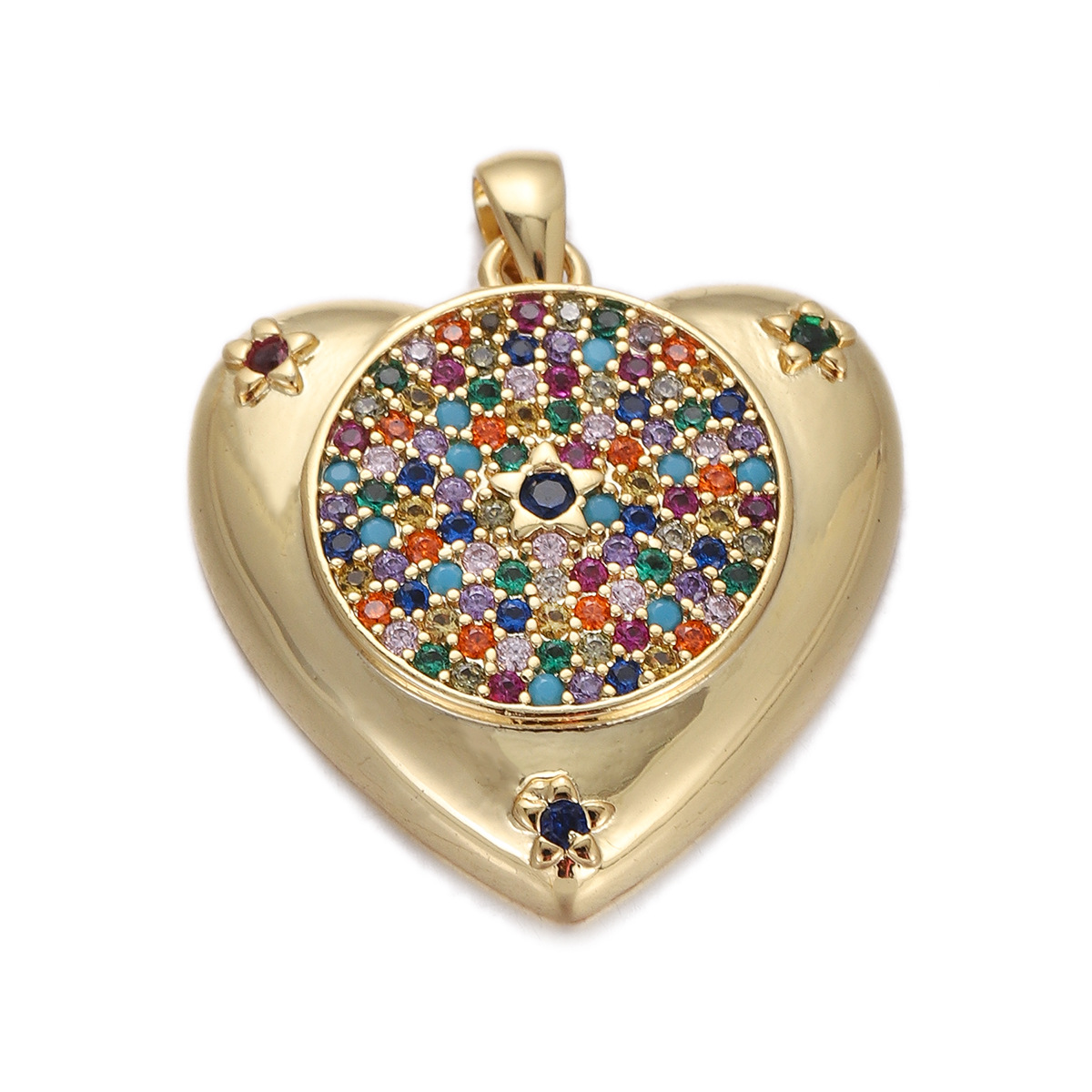 Devil's Eye, Heart Shape, Eye, Butterfly Pattern Women's Gender 1 Piece Copper Zircon Devil's Eye Heart Shape Eye Pendant DIY Jewelry Accessories Earrings Necklace