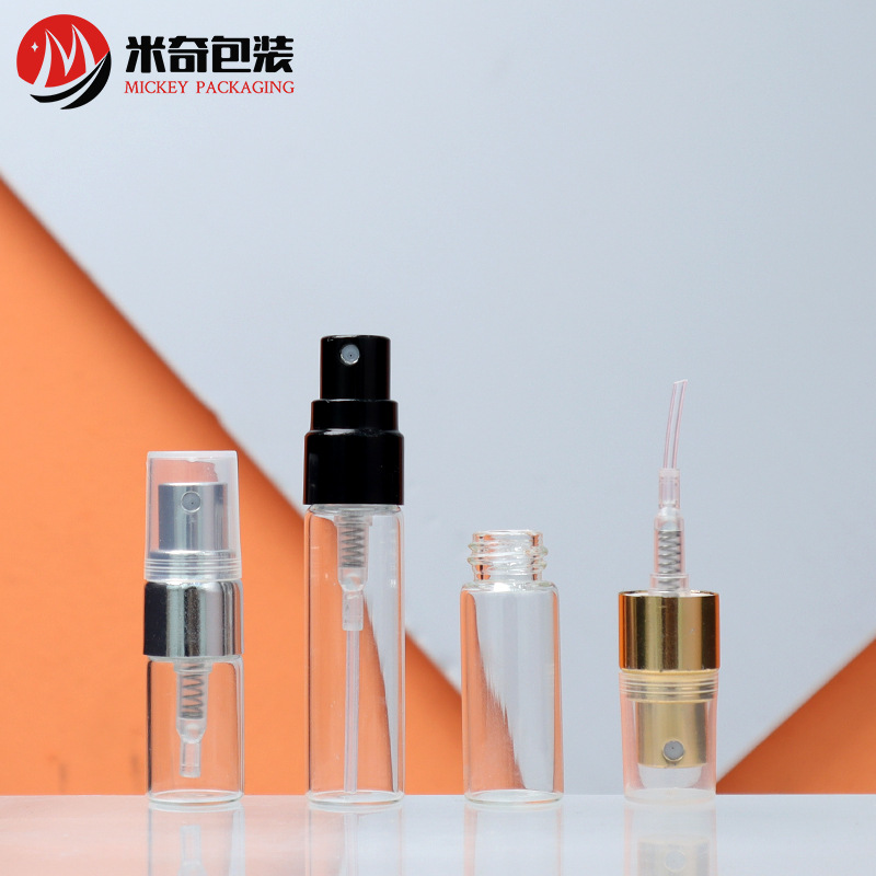 香水喷雾瓶2ml~3ml~4ml迷你透明玻璃香水瓶原液精华分装瓶