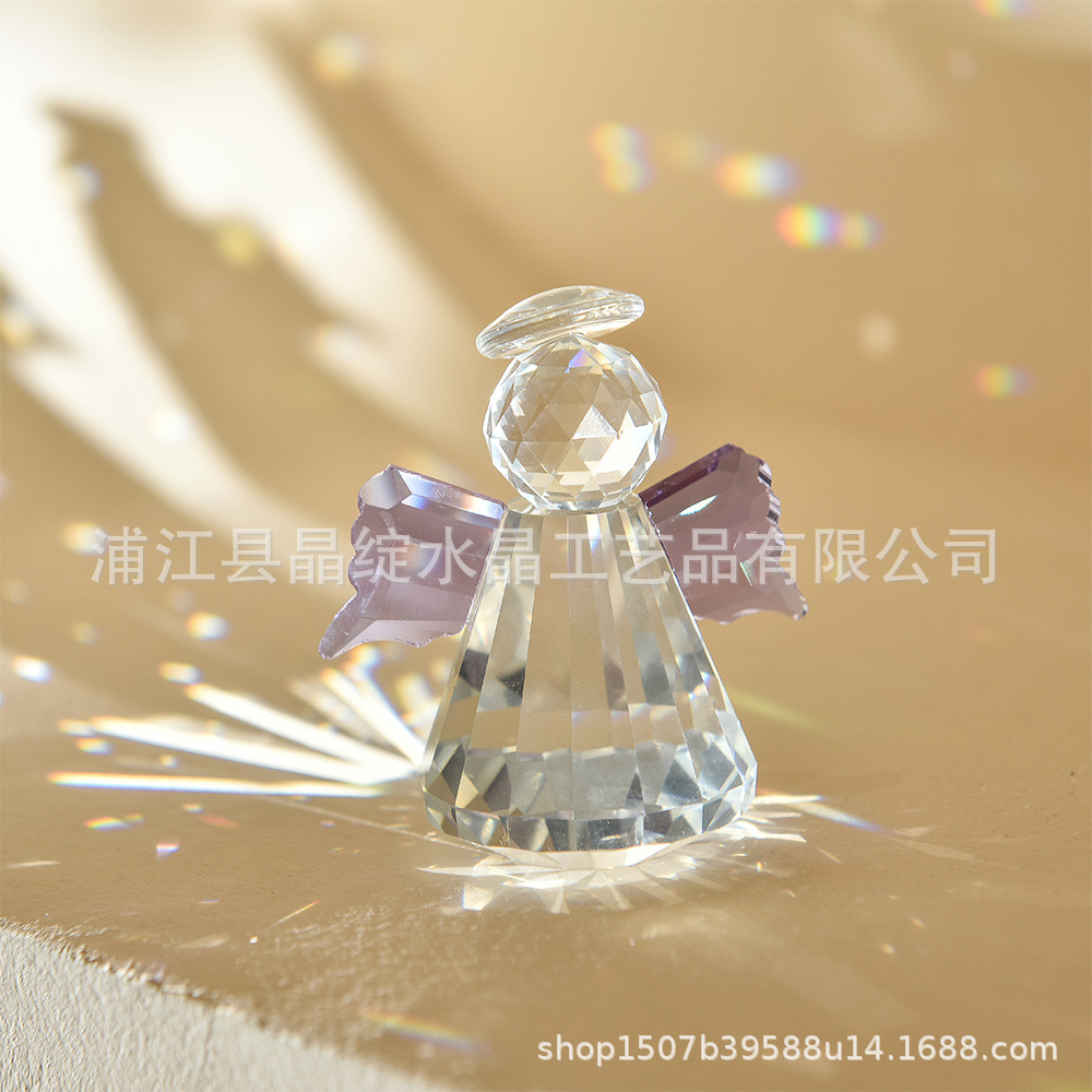 Fábrica directa transfronteriza para proteger la fortuna muñeca de cristal ángel regalo creativo decoración del hogar adornos de mesa