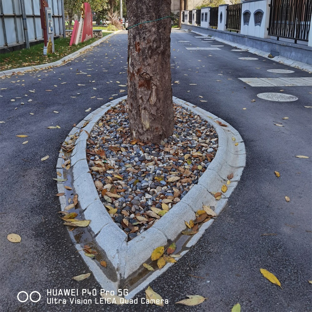 仿芝麻灰成品S形路缘石树围预制混凝土PC路牙预制构件