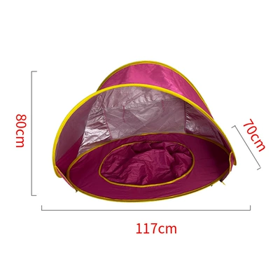 Avtomobil dam çadırları Tent Sun Protection Layer - rose-red-1-person
