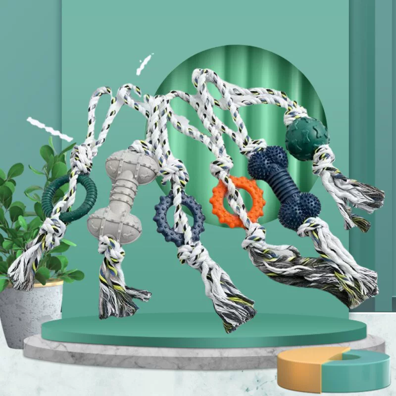 Игрушки для домашних животных моляры хлопчатобумажные веревочные игрушки Amazon кошки и собаки ручной сплетенный узел кусает игрушки для собак Прямые продажи с фабрики