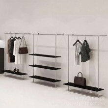 女装店不锈钢展示架北欧风服装店挂衣架衣服陈列货架落地架上墙架