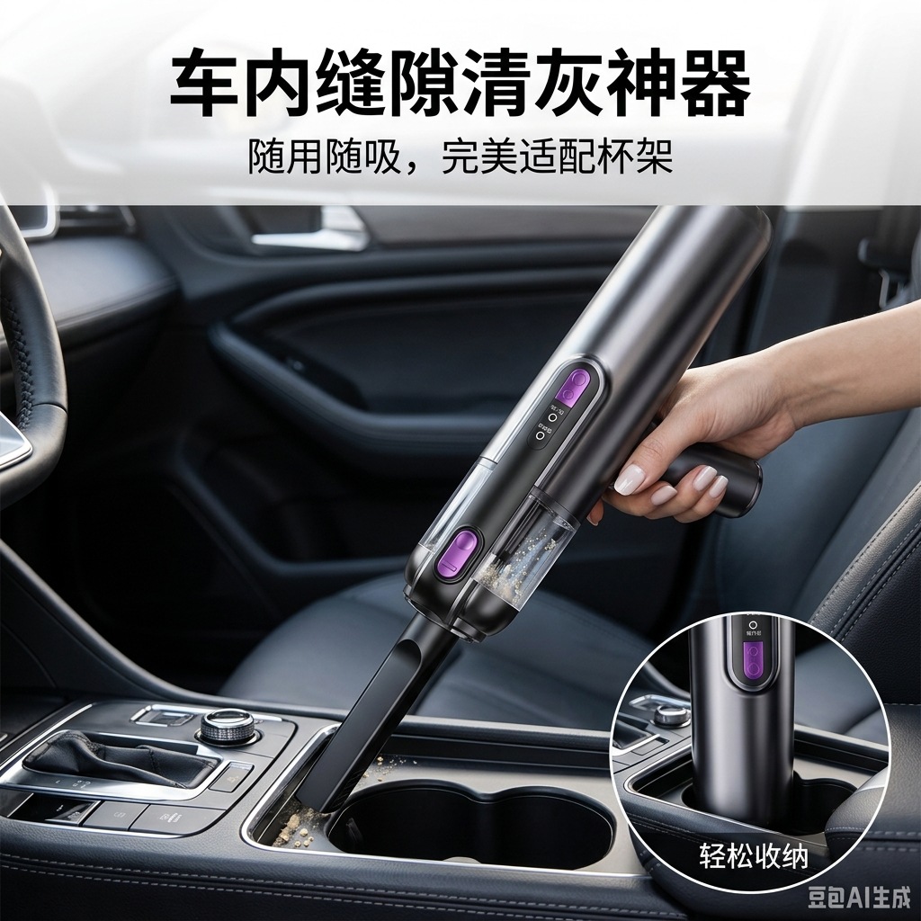 Luoshiman 2026 Flagship Jy-06 Wireless Car Vacuum Cleaner 75W Handheld 11.1V High Voltage and High Suction Power