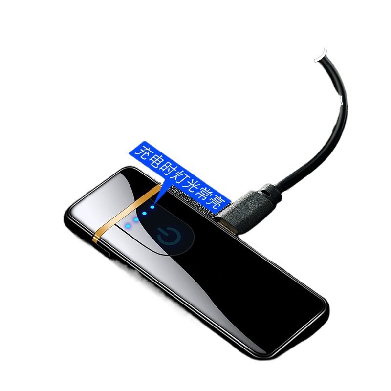 Encendedor USB táctil con sensor de huella, portátil 