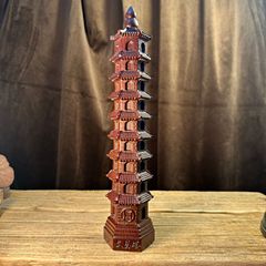 黒檀材13層文昌塔置物ギフト、無垢材9層文昌塔、家庭やオフィスの装飾品
