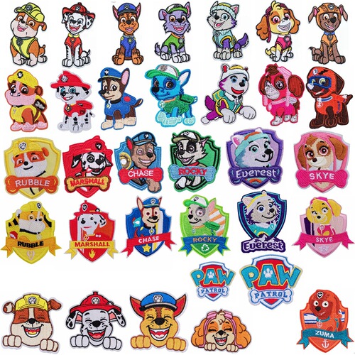 Lianxing's new Paw Paw Team computer embroidered logo embroidery cloth stickers children's clothing decorative stickers patch stickers