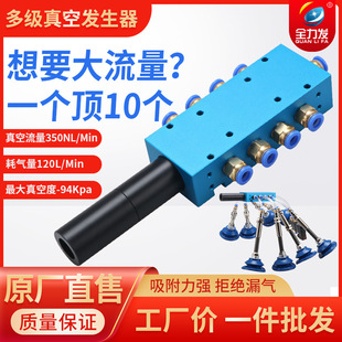 Multi-stage vacuum generator large suction VTM350 integrated negative pressure pneumatic silent large flow industrial generator