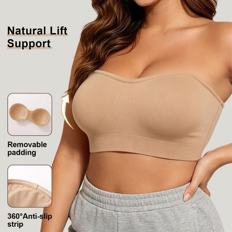 Plus-Size Cross-Border Hot-Selling Style: 2 Pairs of Shoulder-Strap Tube Tops, Simple Solid Color Tube Tops Plus-Size Cross-Border Hot-Selling Style: 2 Pairs of Shoulder-Strap Tube Tops, Simple Solid Color Tube Tops