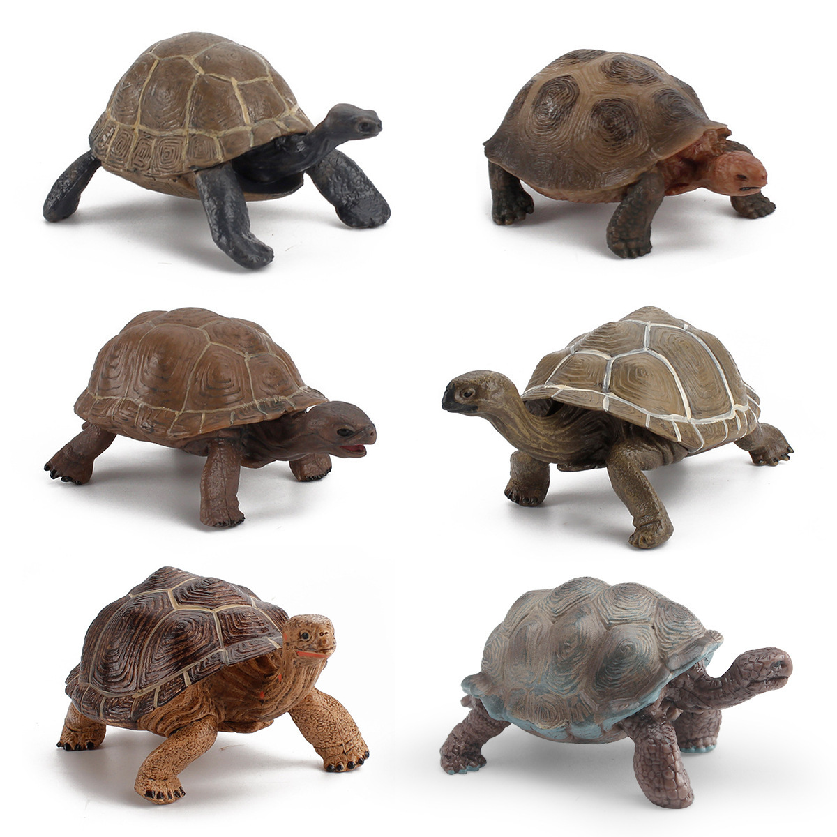 Simulación tortuga sólida Galápagos elefante tortuga juguetes marino mundo tortuga modelo de animal amazona
