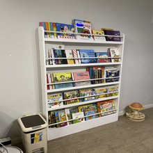 落地實木兒童書架書櫃簡易置物架牆壁掛幼兒園繪本書架靠牆書報架