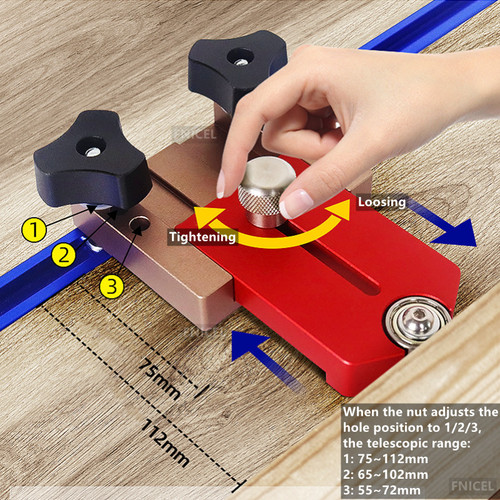 Woodworking workbench slot side rail positioning reverse installation fast cutting limit positioning fixture