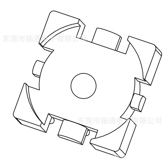 10.10磁环底座3+3针高频电源磁芯变压器磁芯YT-012A
