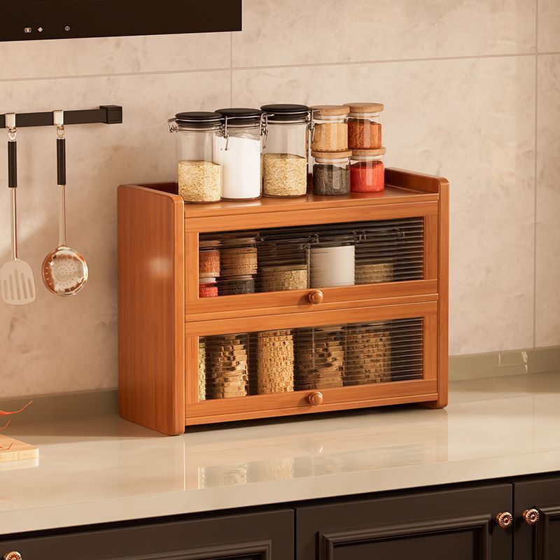 Living Room Countertop Dustproof Cabinet Desktop Storage Rack Tea Cup Holder Coffee Cup Mug Tea Set Storage Rack Simple Design