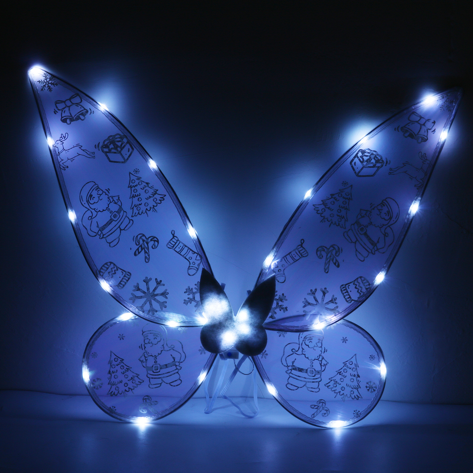 Navidad Nuevo estilo de emisión de luz ELF alas fiesta de vacaciones con flash mariposa Halloween accesorios de rendimiento para niños