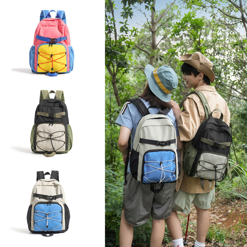 Color-blocked, lightweight outdoor hiking backpack for women, suitable for daily commuting, camping, and as a school bag for students Color-blocked, lightweight outdoor hiking backpack for women, suitable for daily commuting, camping, and as a school bag for students