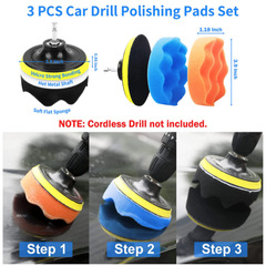 Cross-border car cleaning set including 22 pieces: wheel cleaning brush, interior gap brush, tire brush, and drill brush heads