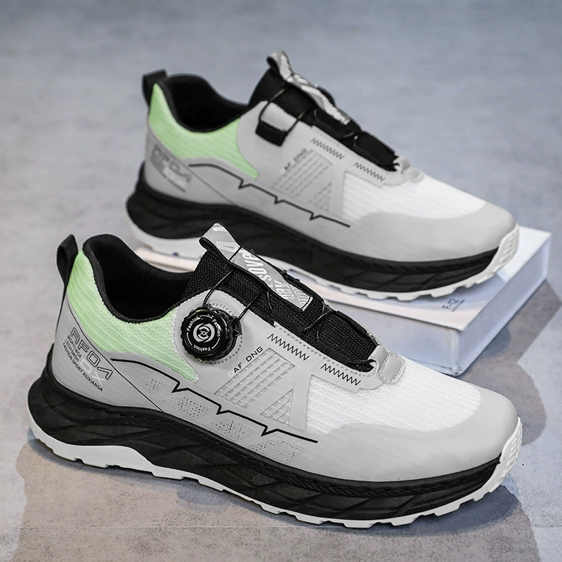 Летняя новая сетчатая дышащая Спортивная модная обувь, повседневные шнурки с толстой подошвой и увеличенной Отличительной ручкой, обувь для папы, мужская обувь