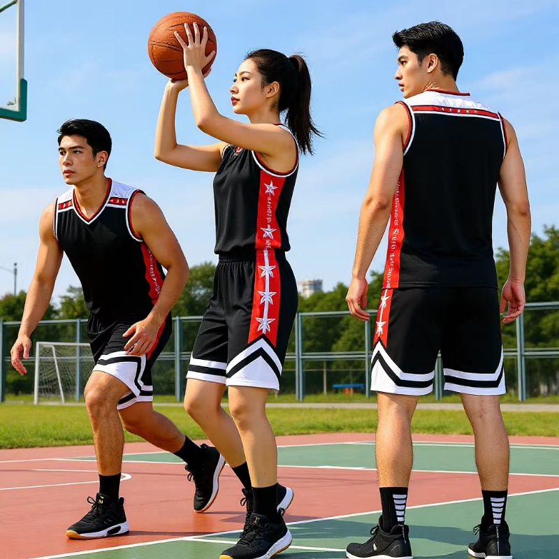 Summer short-sleeved basketball uniform men's and women's sleeveless suit student class uniform competition training team uniform men's jersey custom printing