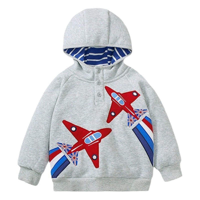 Pequeño Maven invierno cálido abrigo para niños estilo europeo y americano forrado de lana con capucha ropa para niños suéter de manga larga para niños