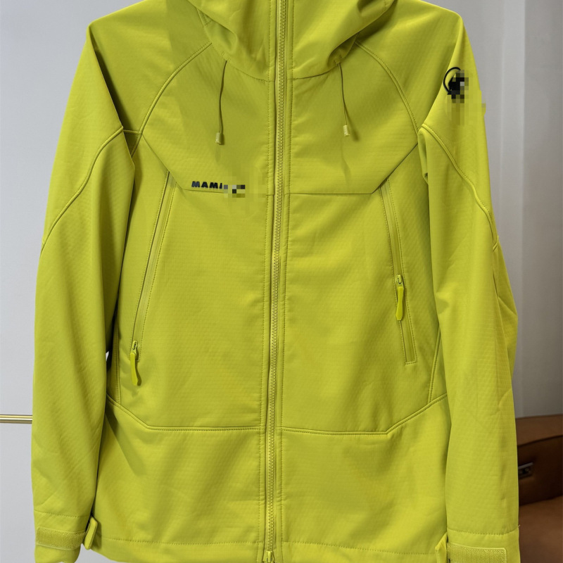Cross-Border Mammoth Spring and Autumn Thickened Outdoor Jacket for Men and Women, Waterproof Softshell Jacket, Couple's Jacket, Hooded Windbreaker