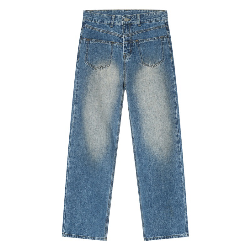 Mtlclothes ropa de Hombre | 2023 verano nueva recta suelta adelgazamiento drapeado MOP pantalones largos para hombres y mujeres