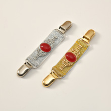 欧美跨境毛衣披肩夹时尚百搭宝石镶钻开衫领夹滴油装饰连衣丝巾扣