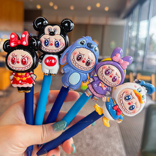 Childlike Funny Cartoon Cute Press Pen Childlike Cute Girl's Heart Gel Pen Three-Dimensional Ballpoint Pen Gel Pen