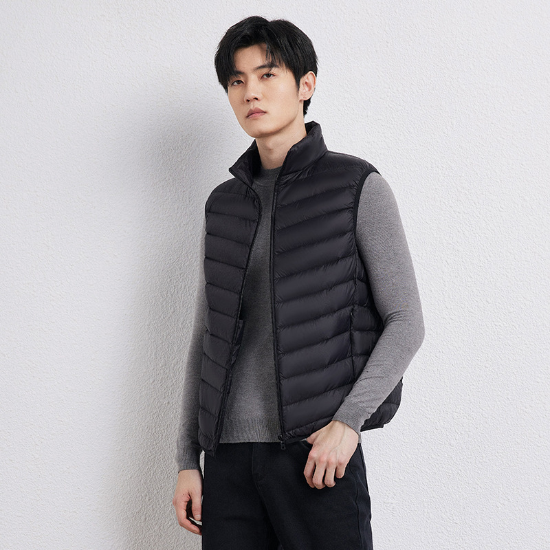 2026 Autumn/Winter New Korean Style Lightweight down Vest Men's Jacket Large Size 90% White Duck down Cross-Border Pinghu 2026 Autumn/Winter New Korean Style Lightweight down Vest Men's Jacket Large Size 90% White Duck down Cross-Border Pinghu