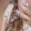 Really cute powder drill, a heart chain, Cupid love powder drill pendant necklace female