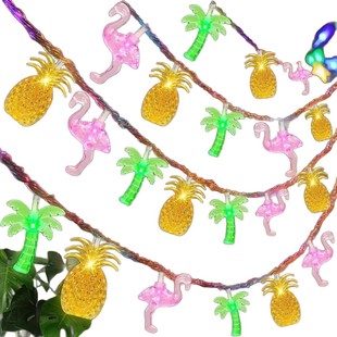Factory direct led Hawaiian battery light string ins pineapple coconut tree flamingo cartoon decorative lights flashing small