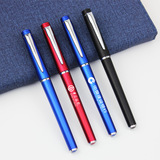 Черная металлическая ручка-роллер, делается под заказ, с печатью вашего логотипа