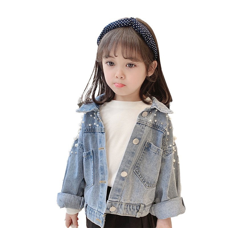 Chaqueta vaquera para niñas, nueva colección primavera-otoño 2026, estilo coreano, moderna y a la moda, para bebés, 6465