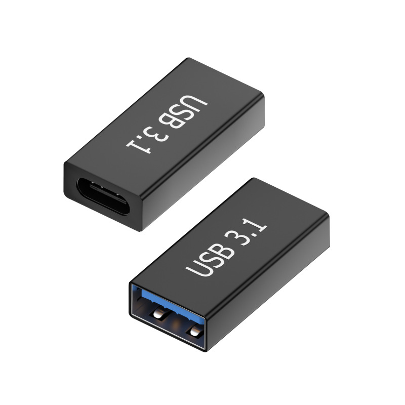 Type-CメスUSB3.0メスアダプタTYPE -C変換USB AFストレートヘッド充電変換ヘッド10G|undefined