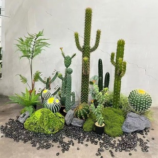 Artificial Cactus Potted Plant Home Floor-Standing Bonsai Cactus Column Succulent Plant Potted Cactus Cactus Stick