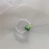 Fruit elastic cute fresh brand ring with crystal, 2021 collection, Korean style