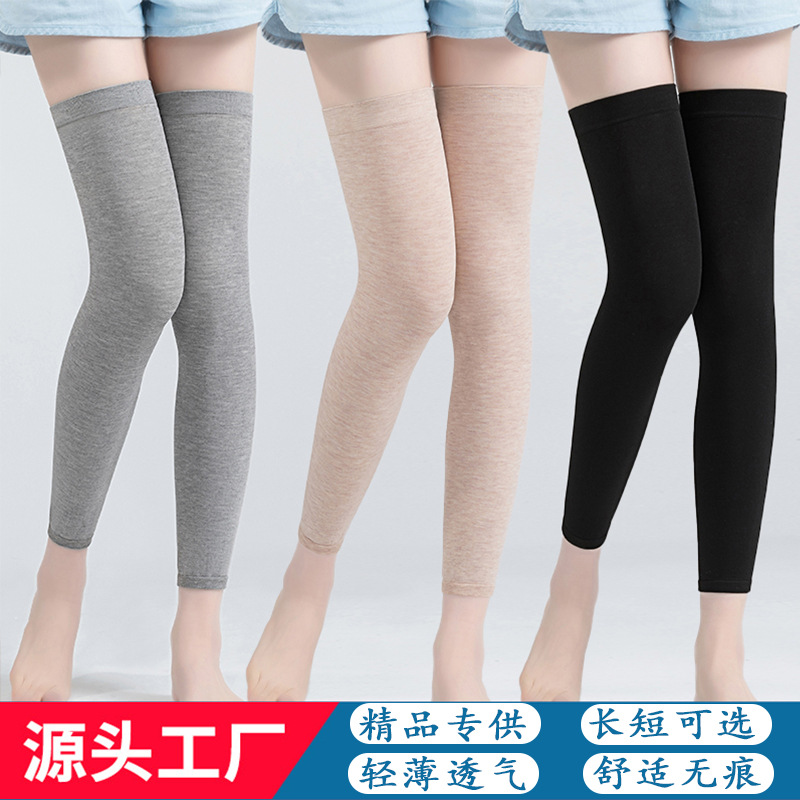 Summer Thin Knee Pads for Old Cold Legs, Over-The-Knee Long Socks for Men and Women, Cotton Sports Warm Leg Warmers for Air-Conditioned Rooms