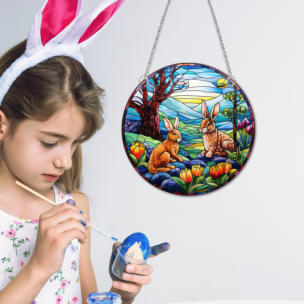 95g Weight pendant Home Textiles & Decor Type Acrylic Material Easter Festival Rabbit Pattern Casual, Elegant, Classical Style Easter Casual Elegant Classical Rabbit Arylic Party Supplies Decorations 74